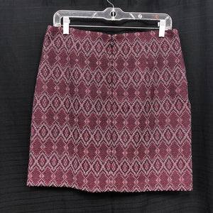 Diamond Pattern Button Wrap Skirt