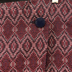 Diamond Pattern Button Wrap Skirt