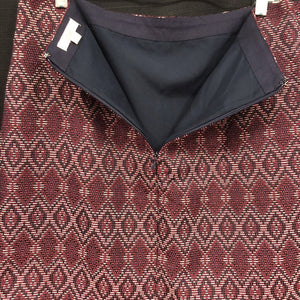 Diamond Pattern Button Wrap Skirt