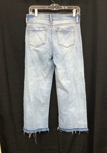 Wide Leg Crop Denim Jeans Pants