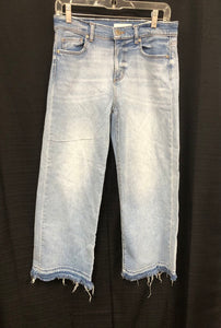 Wide Leg Crop Denim Jeans Pants