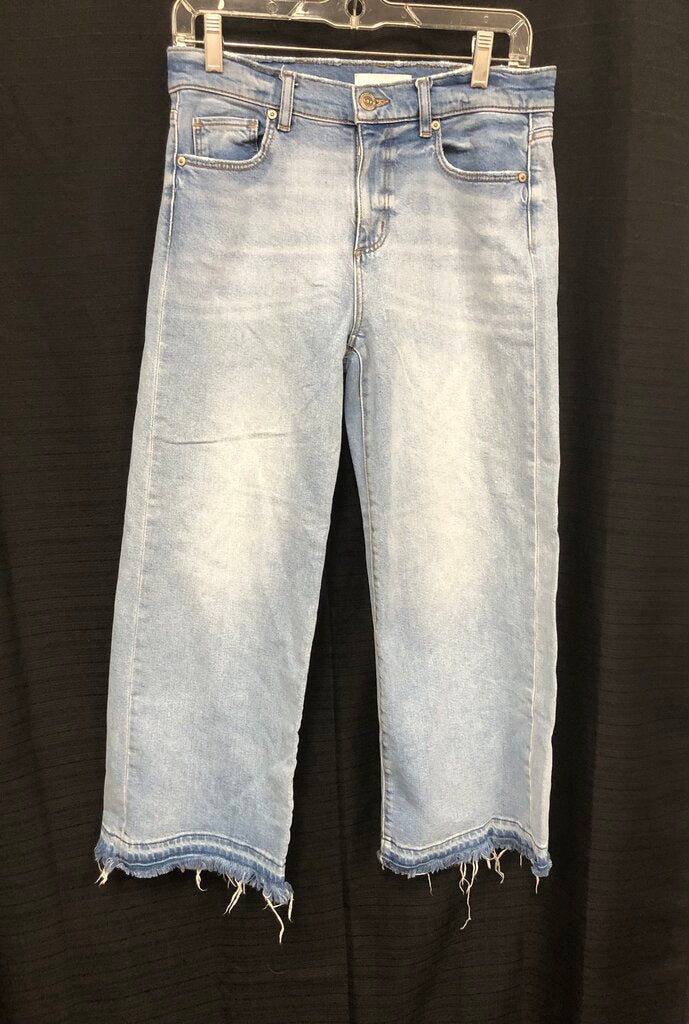 Wide Leg Crop Denim Jeans Pants