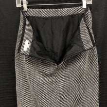 Load image into Gallery viewer, Striped Textured A-Line Midi Skirt

