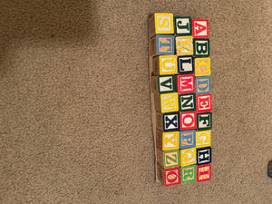 small wooden alphabet blocks