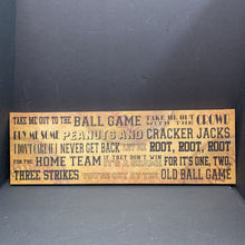 Load image into Gallery viewer, &quot;Take me out to the ball game...&quot; Baseball Canvas
