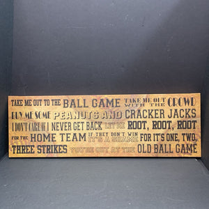 "Take me out to the ball game..." Baseball Canvas