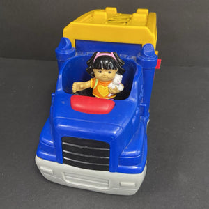 Race Car Carrier Truck w/Figure Battery Operated