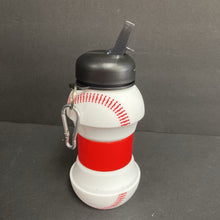 Load image into Gallery viewer, Baseball Collapsible Water Bottle
