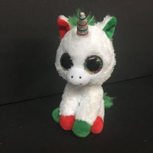 Load image into Gallery viewer, Candy Cane the Christmas Unicorn Beanie Boo
