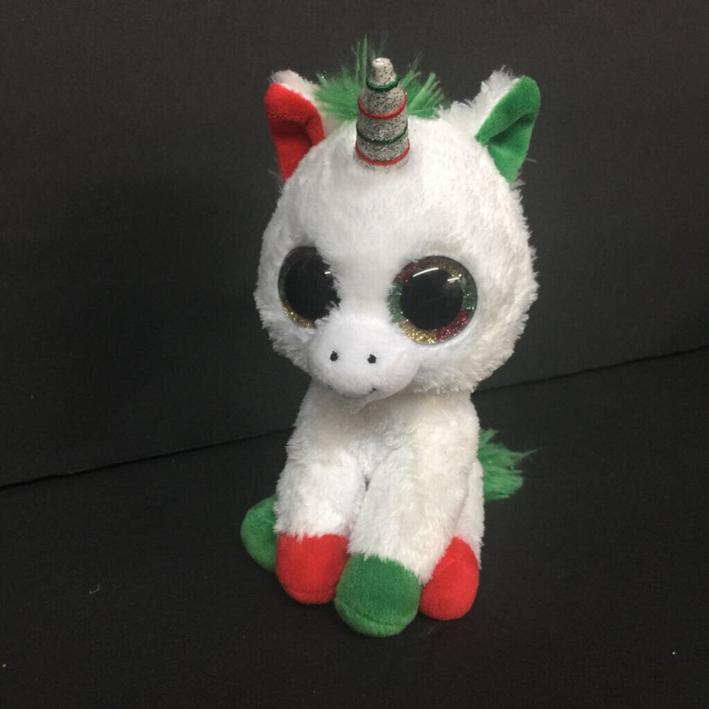 Candy Cane the Christmas Unicorn Beanie Boo