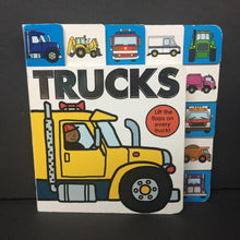 Load image into Gallery viewer, Lift-the-Flap Tab: Trucks (Sarah Powell) -board
