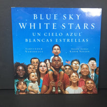Load image into Gallery viewer, Blue Sky White Stars / Un Cielo Azul Blancas Estrellas (In Spanish) (Sarvinder Naberhaus) (Fourth of July) (USA) -paperback
