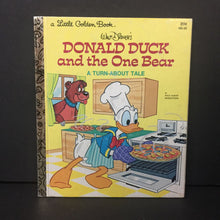 Load image into Gallery viewer, Donald Duck and the One Bear: A Turn About Tale (Walt Disney) (Golden Book Vintage Collectible 1981) -character hardcover
