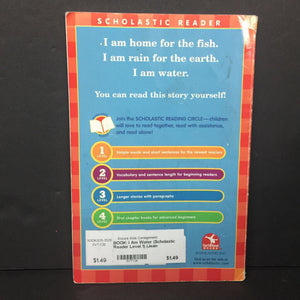 I Am Water (Scholastic Reader Level 1) (Jean Marzollo) -reader paperback
