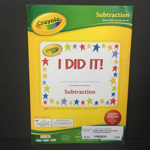 Subtraction (Crayola) -workbook paperback