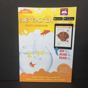 Subtraction Math Workbook (Grade 1) -workbook paperback