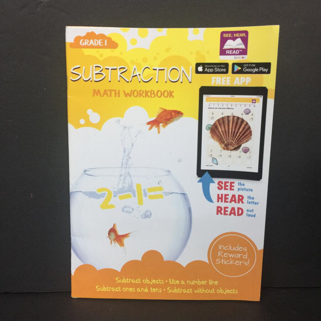 Subtraction Math Workbook (Grade 1) -workbook paperback