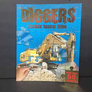Diggers Sticker Jigsaw Book -activity paperback