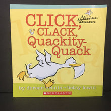 Load image into Gallery viewer, Click Clack Quackity-Quack: An Alphabetical Adventure (Doreen Cronin &amp; Betsy Lewin) -paperback
