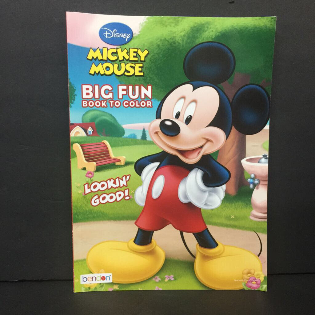 Lookin' Good! (Disney Mickey & Friends) (Mickey Mouse Big Fun Book To Color) -character activity paperback
