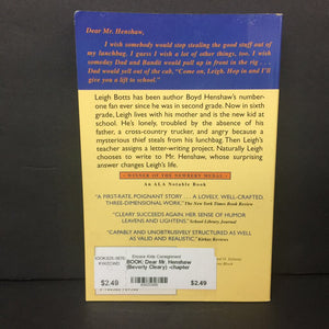 Dear Mr. Henshaw (Beverly Cleary) -chapter paperback