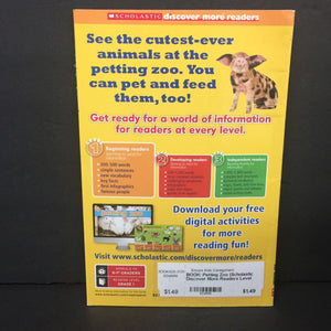 Petting Zoo (Scholastic Discover More Readers Level 1) -reader paperback