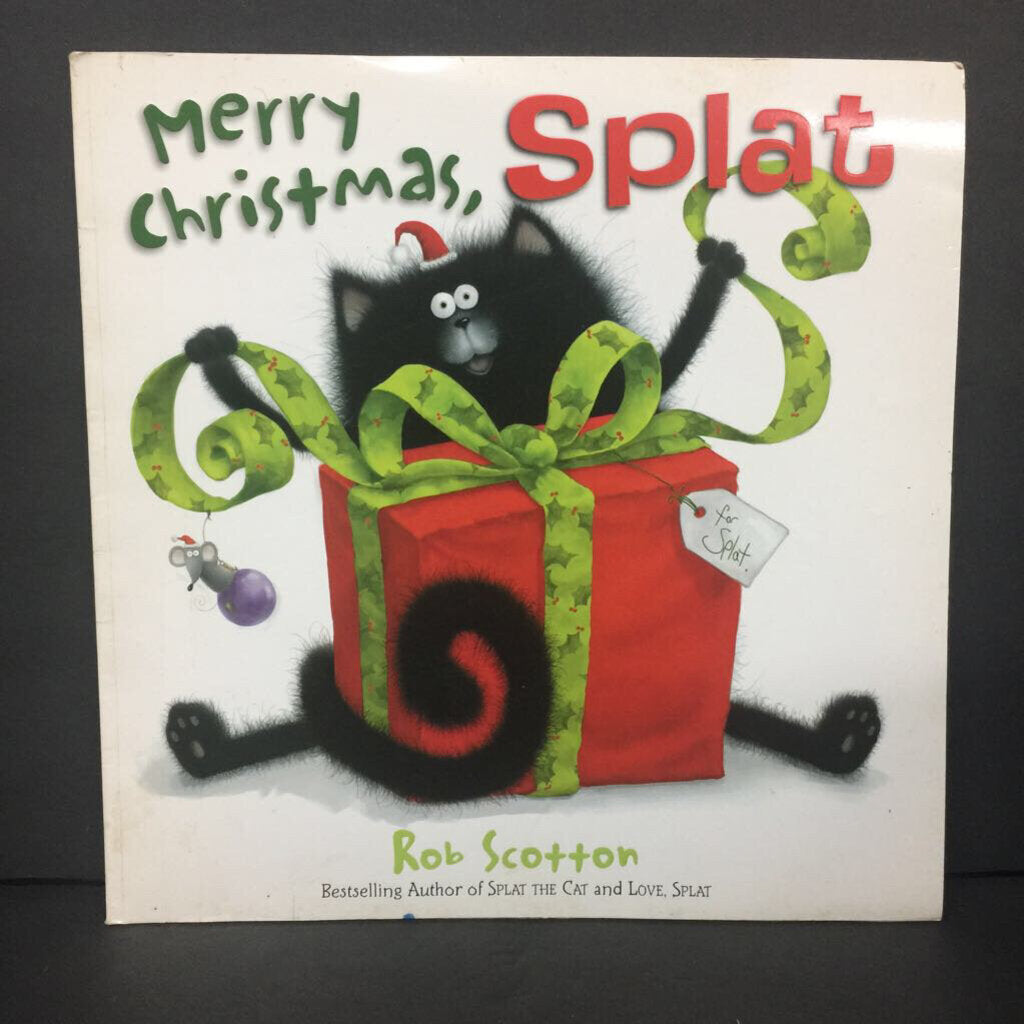 Merry Christmas, Splat! (Rob Scotton) (Season: Winter, Holiday) -character paperback