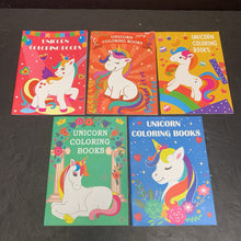 Load image into Gallery viewer, 5pk Unicorn Coloring Books -activity paperback
