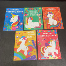 Load image into Gallery viewer, 5pk Unicorn Coloring Books -activity paperback
