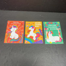 Load image into Gallery viewer, 3pk Unicorn Coloring Books -activity paperback
