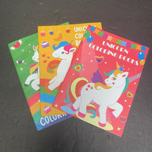 Load image into Gallery viewer, 3pk Unicorn Coloring Books -activity paperback
