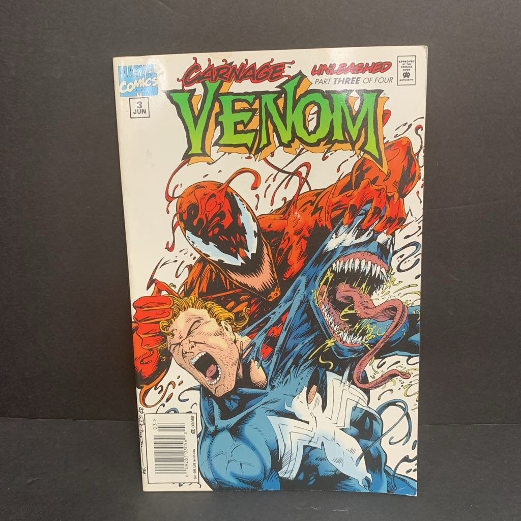 Venom: Carnage Unleashed, Part Three (Volume 1, Issue #3, Jun 1995) (Larry Hama) (Vintage Collectible) (Marvel) -character comic paperback