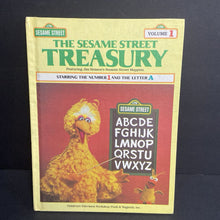 Load image into Gallery viewer, The Sesame Street Treasury: Starring the Number 1 and the Letter A (Volume 1) (Jim Henson&#39;s Sesame Street Muppets) (Language/Math) (Vintage Collectible 1983) -educational character hardcover
