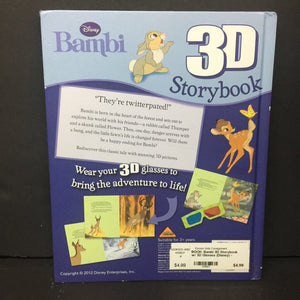 Bambi 3D Storybook w/ 3D Glasses (Disney) -character hardcover