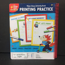 Load image into Gallery viewer, Wipe-Clean Activity Book Printing Practice w/ Dry Erase Markers -workbook board
