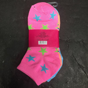 3pk Girls Star Print Socks (NEW)
