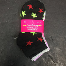 Load image into Gallery viewer, 3pk Girls Star Print Socks (NEW)
