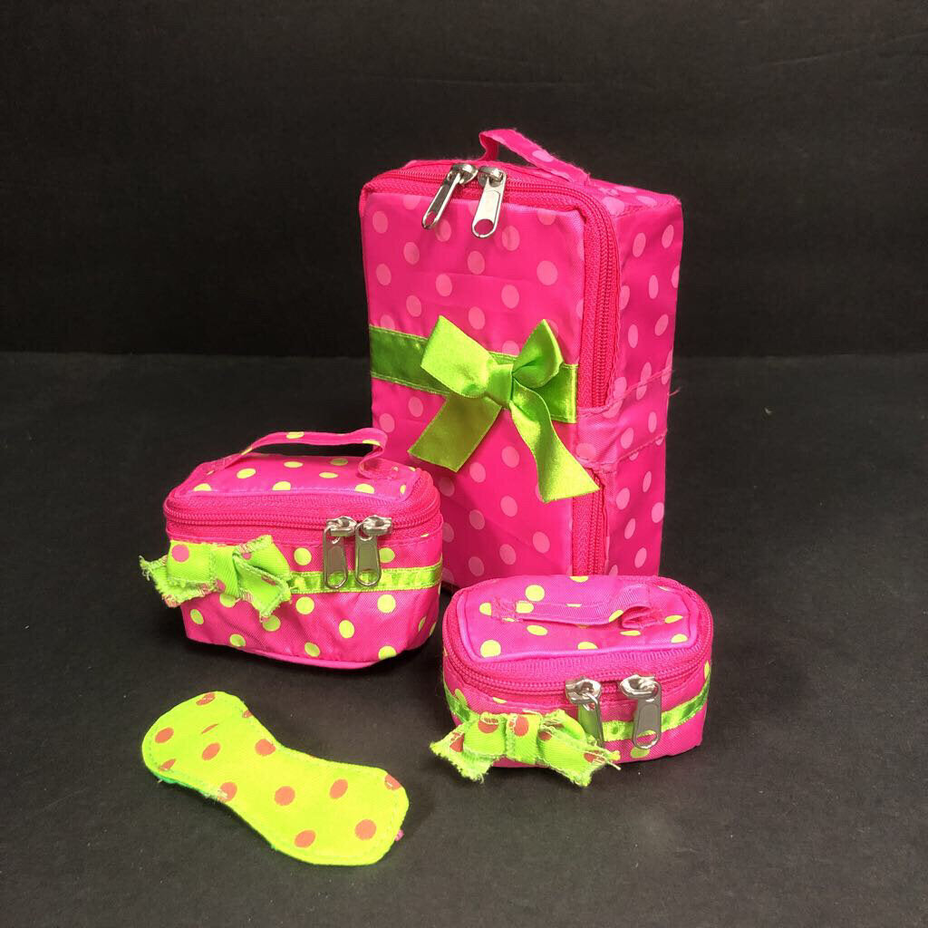 Polka Dot Suitcase w/Accessories for 18