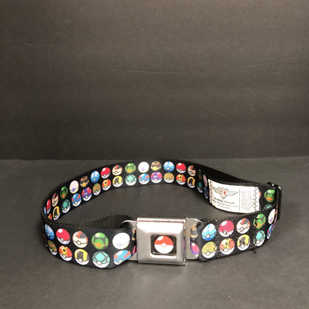 Boys Poke Ball Buckle Down Seatbelt Belt