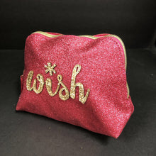 Load image into Gallery viewer, &quot;Wish&quot; Sparkly Cosmetics Bag

