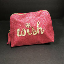 Load image into Gallery viewer, &quot;Wish&quot; Sparkly Cosmetics Bag
