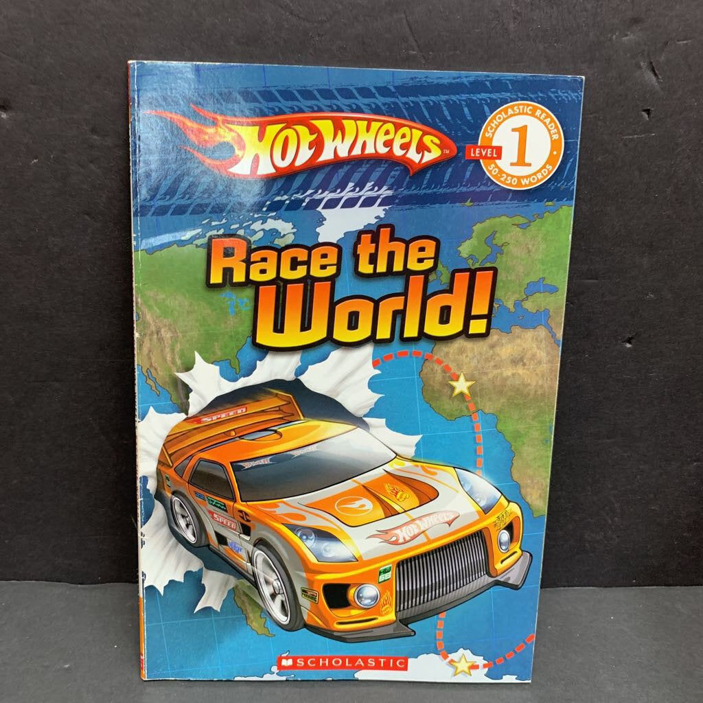 Race The World! (Hot Wheels) (Scholastic Level 1) (Ace Landers) -character reader paperback