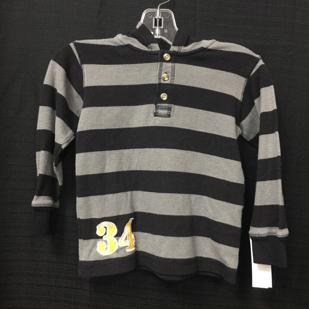 Striped Hooded Shirt