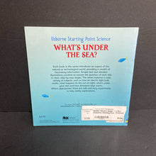 Load image into Gallery viewer, What&#39;s Under the Sea (Usborne Starting Point Science) (Sophy Tahta) (Environment/Sea Animals) -educational paperback
