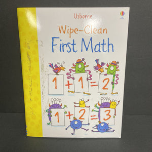 Wipe-Clean First Math (Usborne) -workbook paperback