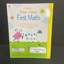 Load image into Gallery viewer, Wipe-Clean First Math (Usborne) -workbook paperback
