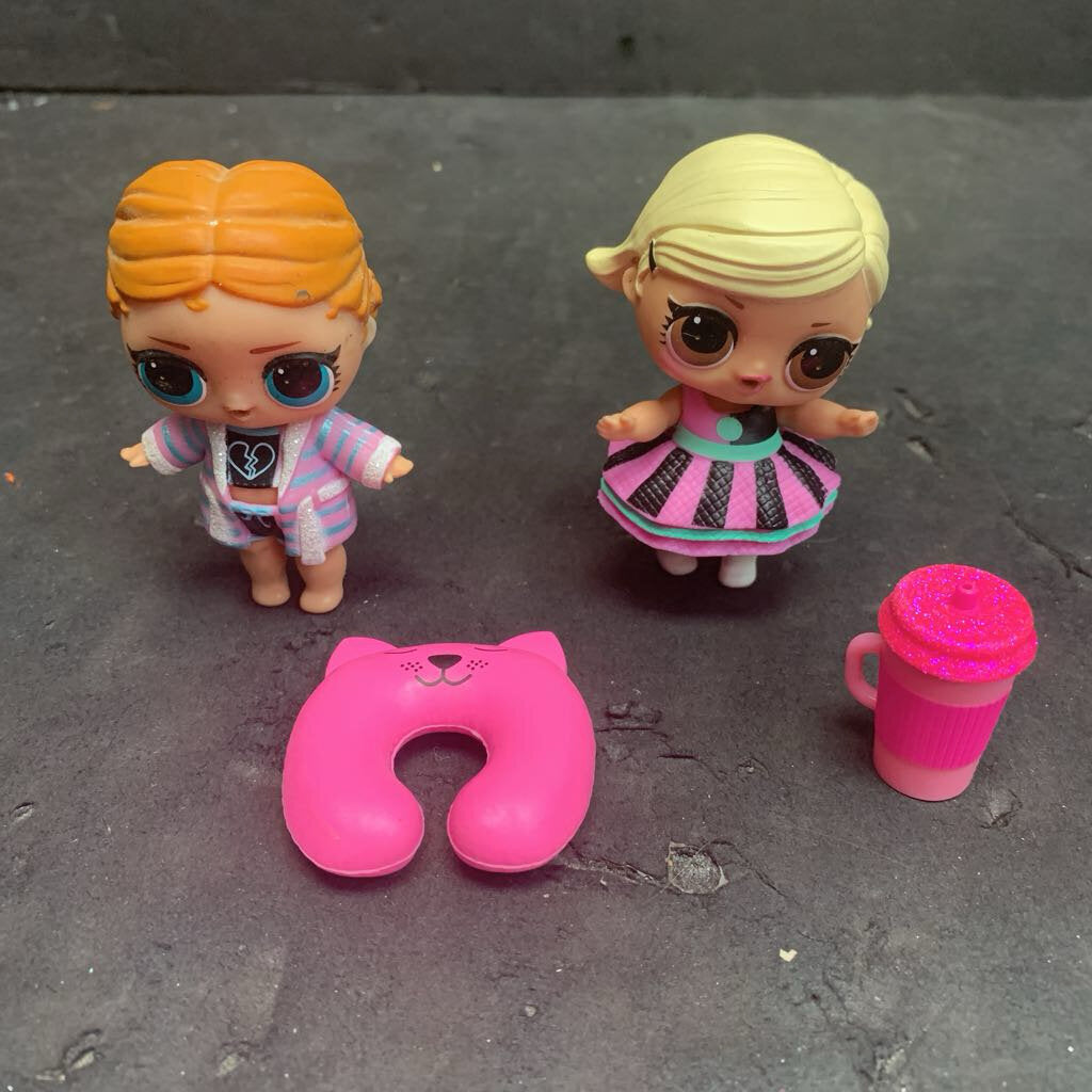 2pk Dolls w/Accessories