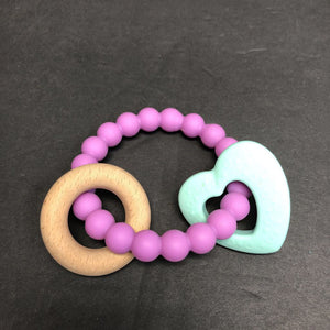 Wooden Silicone Teething Ring