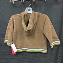 Load image into Gallery viewer, boys janie and jack brwn hooded sweatshirt

