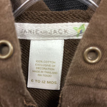 Load image into Gallery viewer, boys janie and jack brwn hooded sweatshirt
